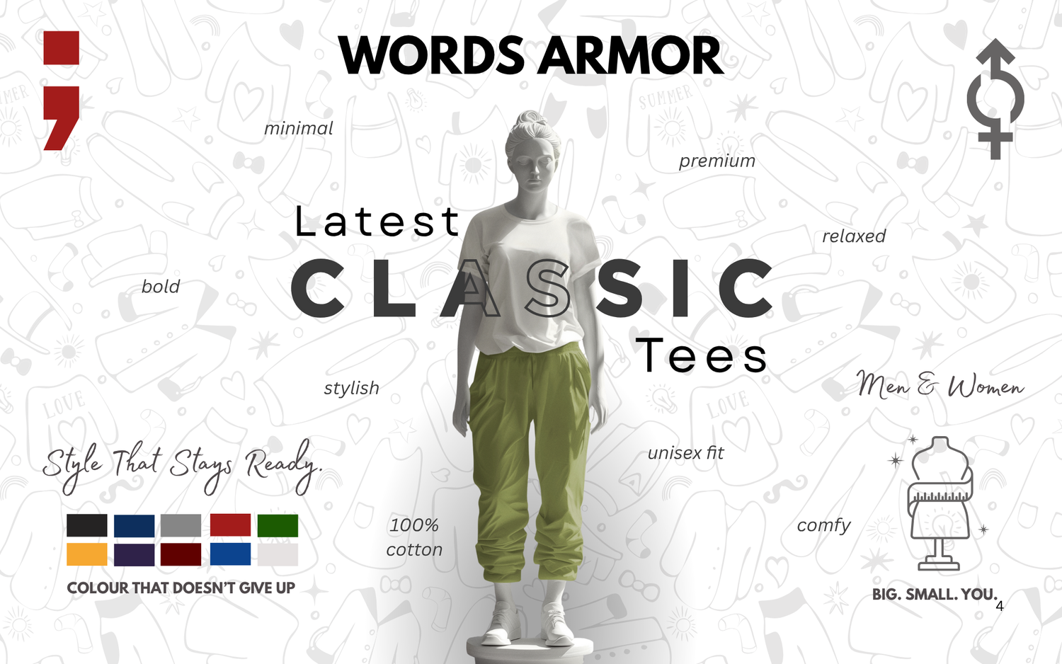 Classic half sleeve cotton t-shirts for men and women in India – Words Armor