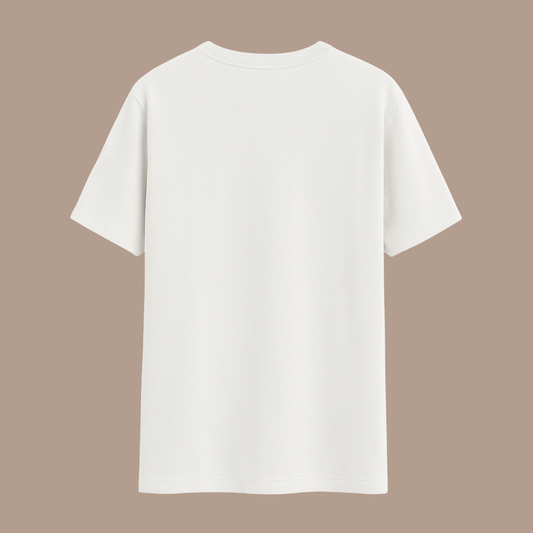 White t-shirt on a beige background wordsarmor
