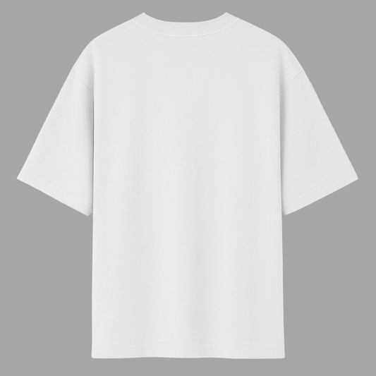 White t-shirt on a gray background