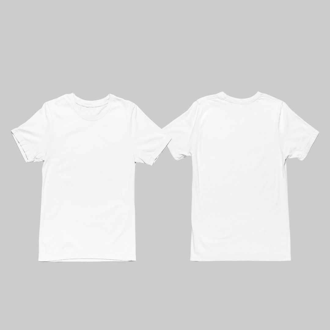Back view of plain white oversized unisex T-shirt – Premium quality blank streetwear by Words Armor