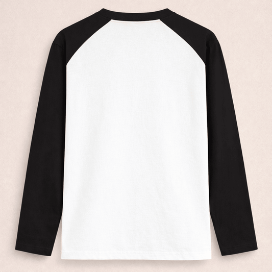 A wise man once said nothing quote colour block full sleeve t shirt for men and women