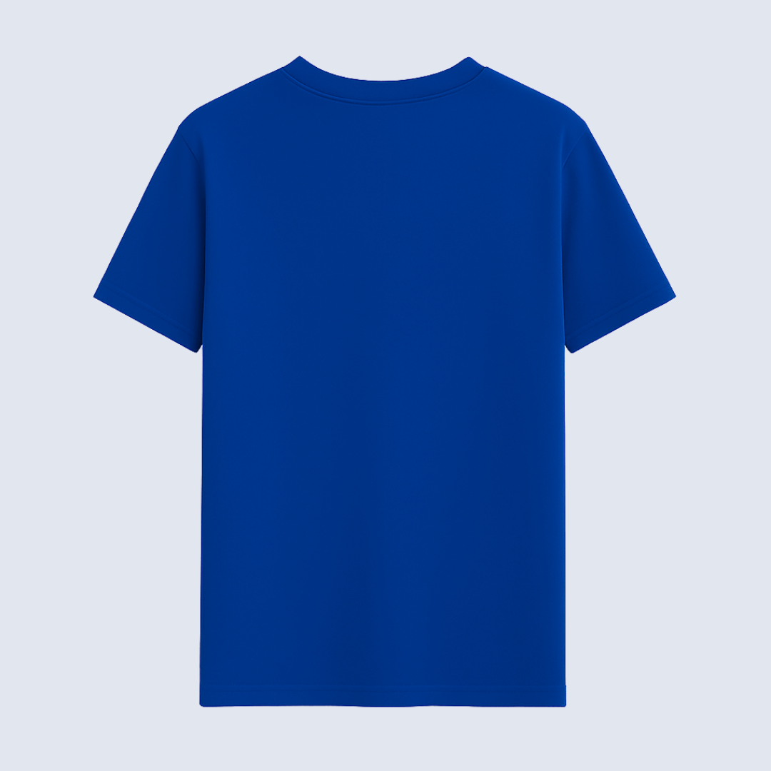 Blue t-shirt on a light gray background wordsarmor