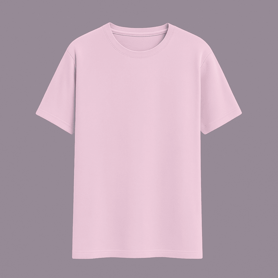 Solid baby pink classic half sleeve t-shirt by Words Armor, premium 100% cotton for men and women.