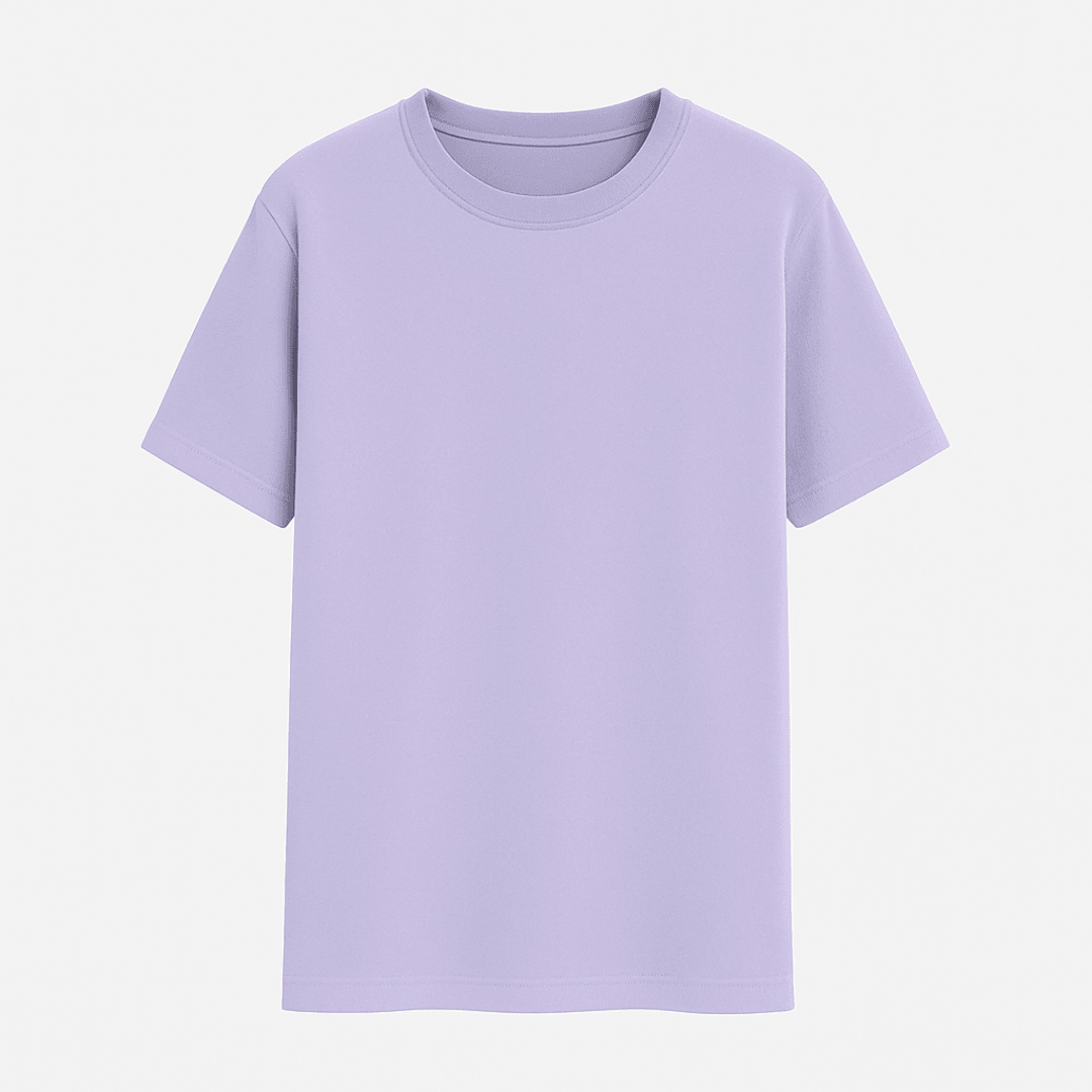 Solid lavender classic half sleeve t-shirt by Words Armor, premium 100% cotton for men and women.