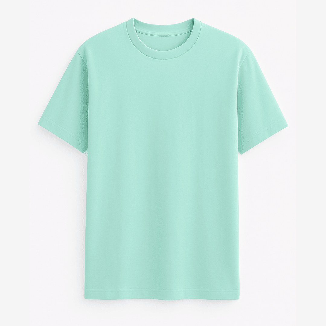 Solid mint classic half sleeve t-shirt by Words Armor, premium 100% cotton for men and women.