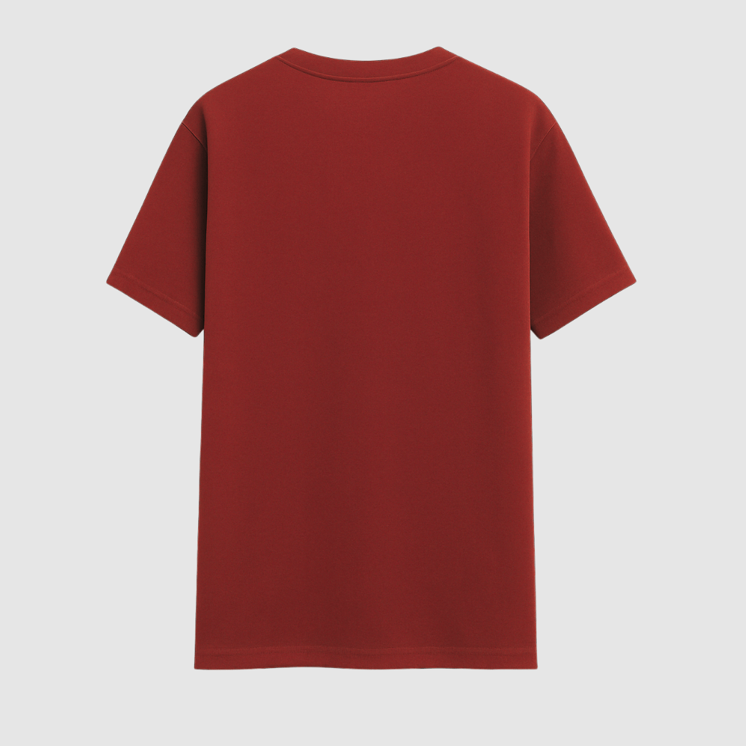 Red t-shirt on a light gray background wordsarmor