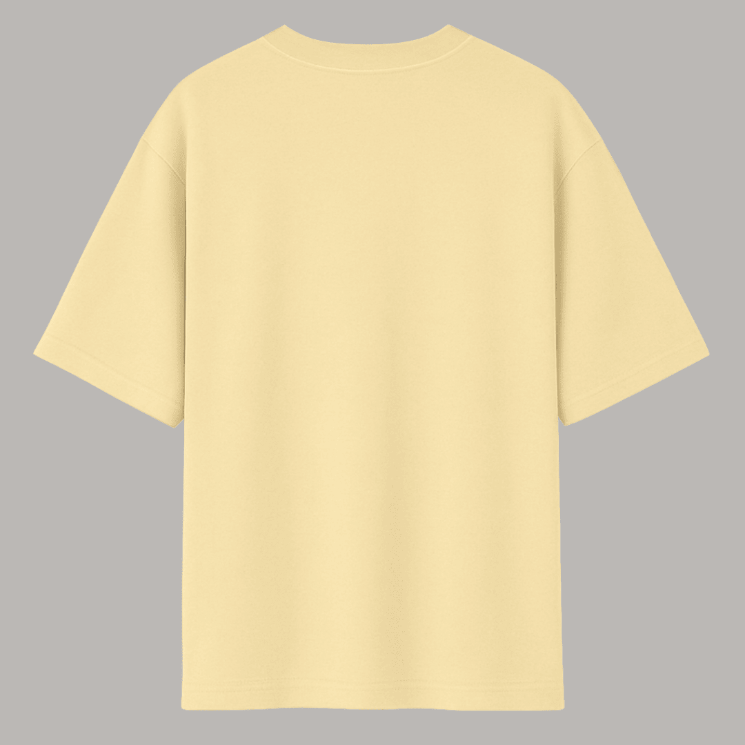 Beige t-shirt on a gray background wordsarmor
