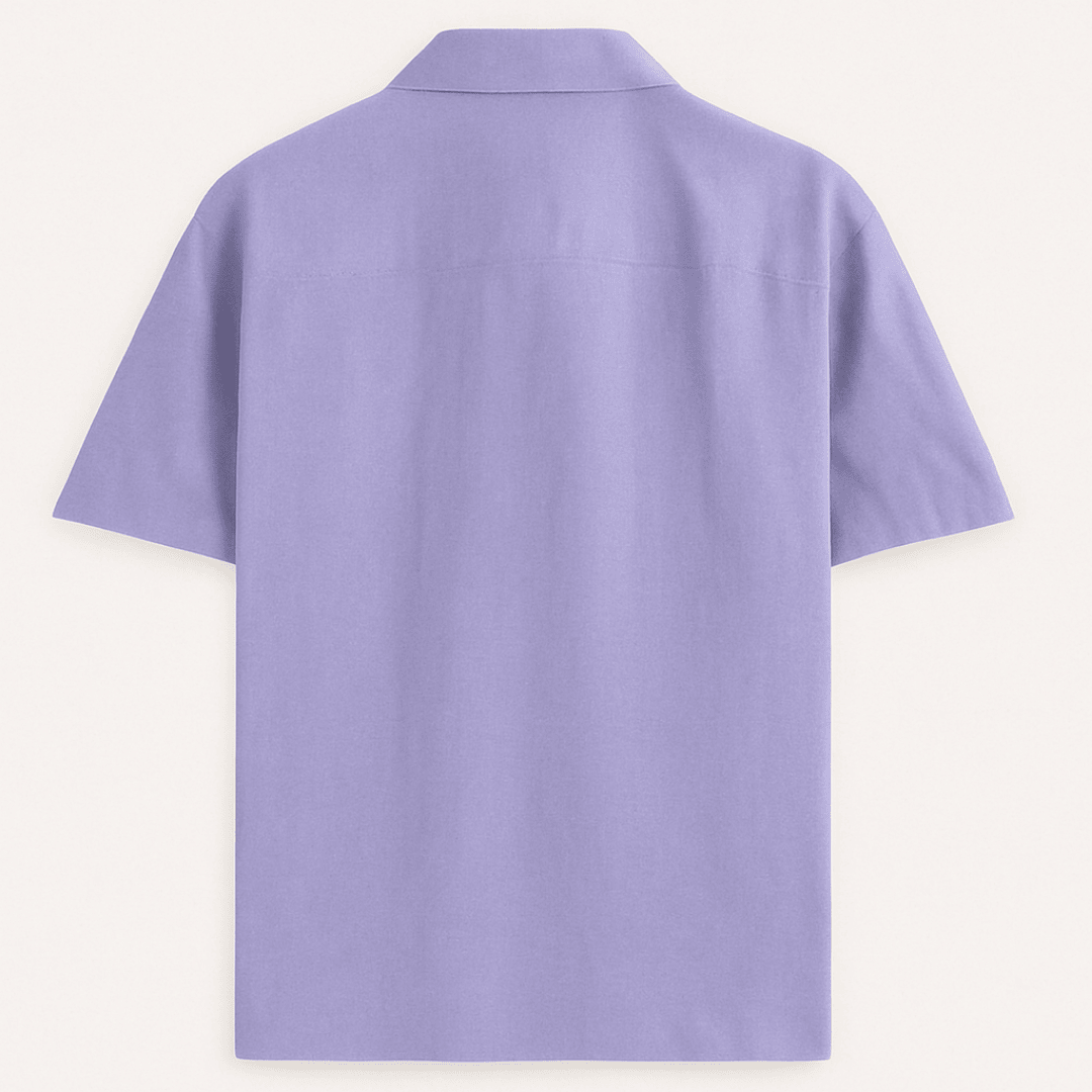 Lavender half sleeve shirt – oversized back view – unisex fit – Words Armor
