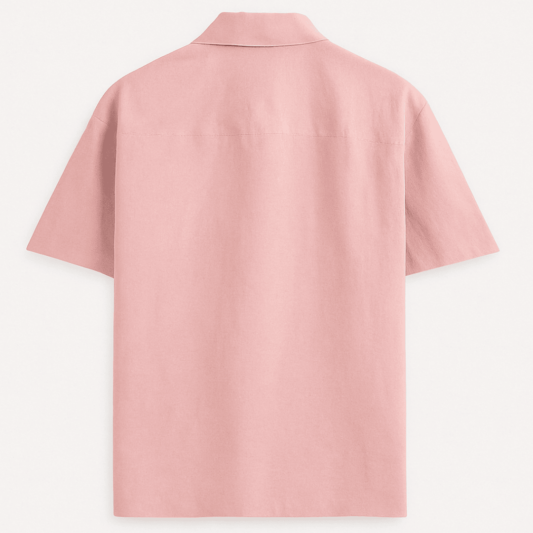 Oversized unisex baby pink shirt – plain back view – breathable cotton – Words Armor