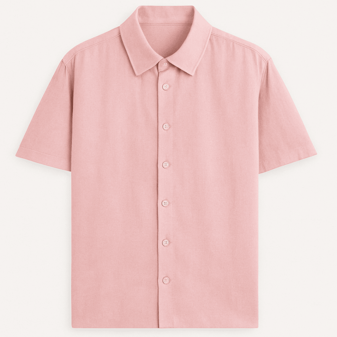 Baby pink oversized shirt for men and women – front view – unisex streetwear – Words Armor
