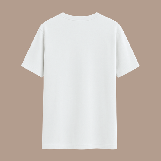 White t-shirt on a beige background wordsarmor