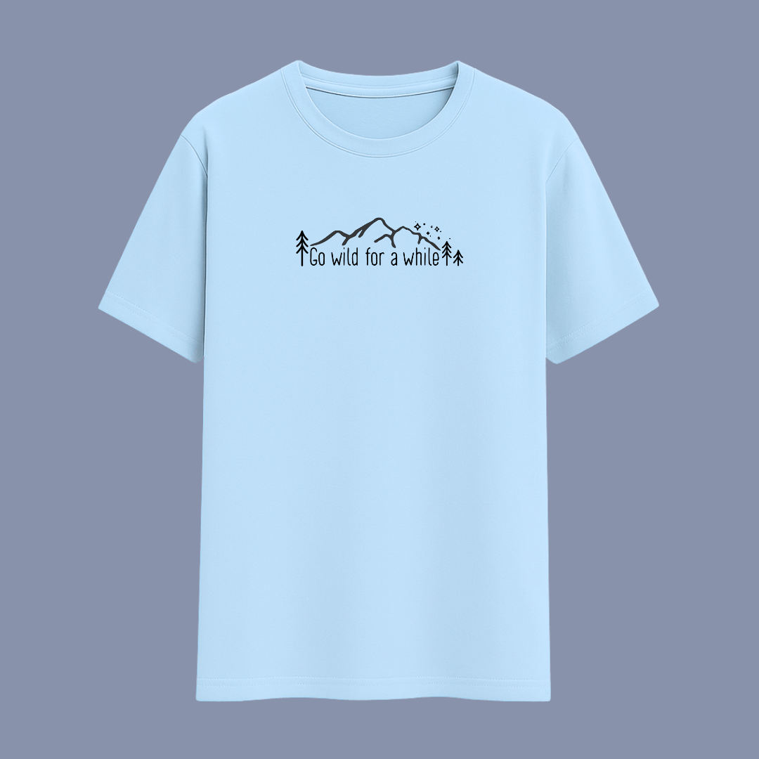 Adventure Half Sleeve T-Shirt Light Blue for Men and Women – Words Armor