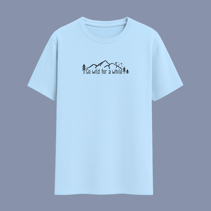 Adventure Half Sleeve T-Shirt Light Blue for Men and Women – Words Armor