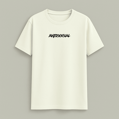 Antisocial off white t-shirt by Words Armor