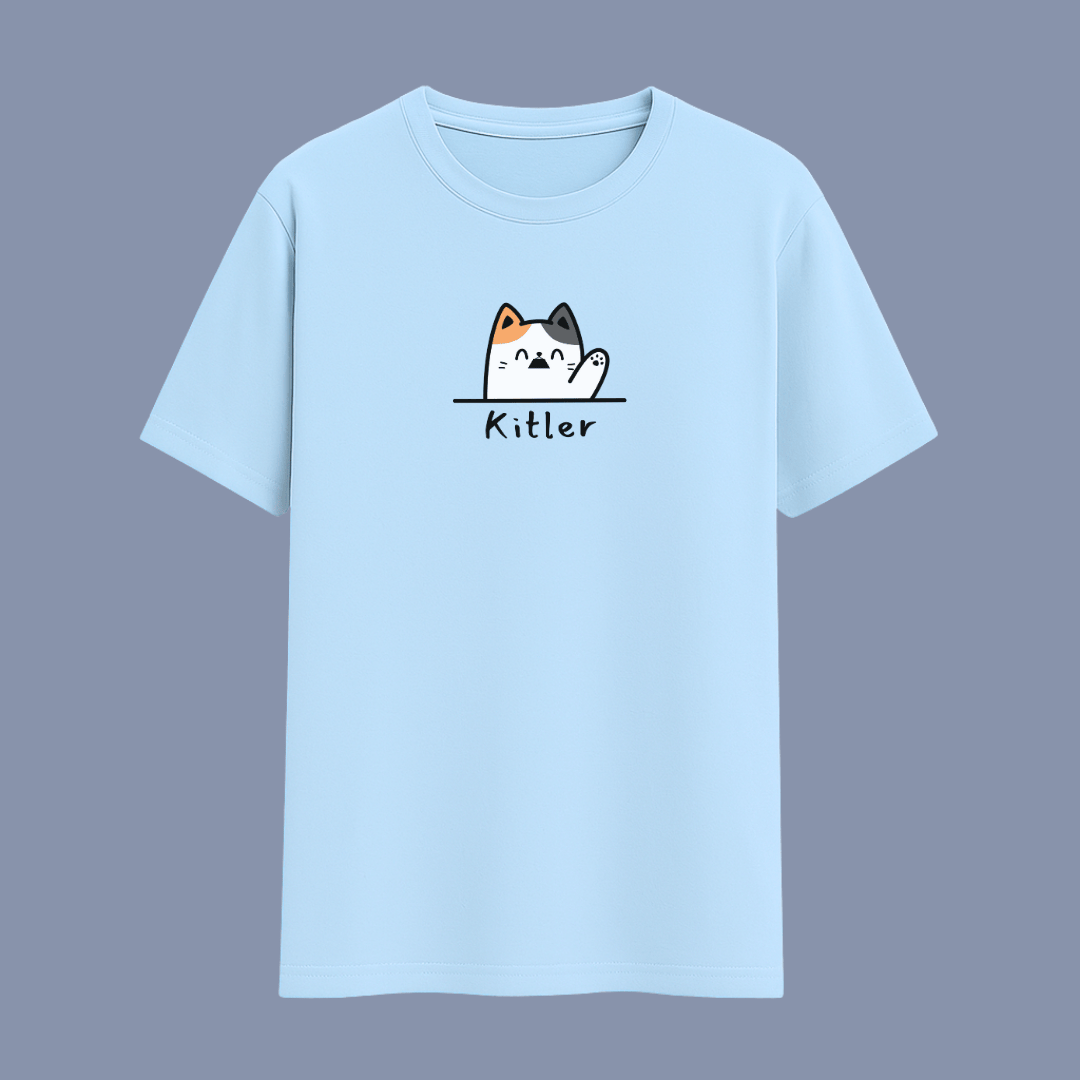 Cat Meme Classic T-Shirt Baby Blue Multiple Colours