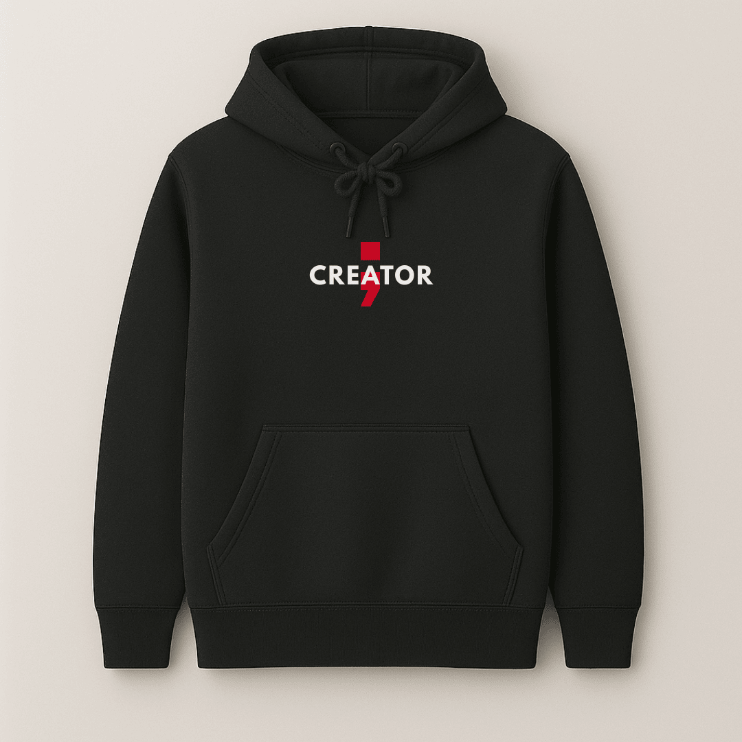 Creator quote graphic hoodie for men and women in black, navy blue, bottle green, maroon and olive green by Words Armor