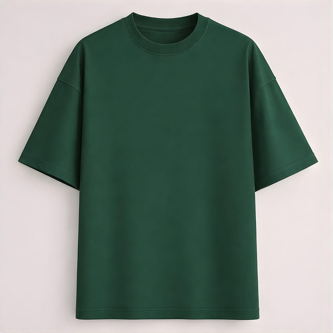 Front view of Don't Be Racist Hate Everyone Equally funny meme drop shoulder t-shirt by Words Armor in premium oversized cotton fit.
