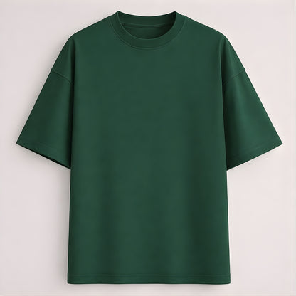 Front view of Don't Be Racist Hate Everyone Equally funny meme drop shoulder t-shirt by Words Armor in premium oversized cotton fit.