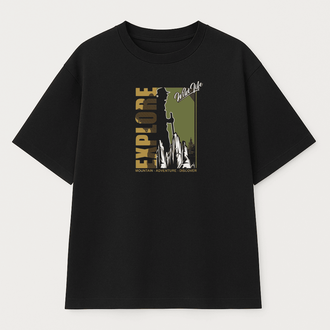 Explore Adventure oversized t shirt for men and women by Words Armor