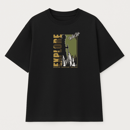 Explore Adventure oversized t shirt for men and women by Words Armor