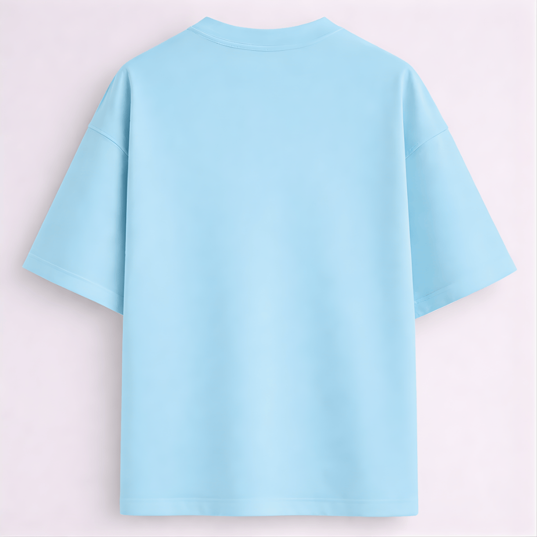 I Shoot People photographer meme oversized drop shoulder T-shirt babyblue 260 GSM Words Armor