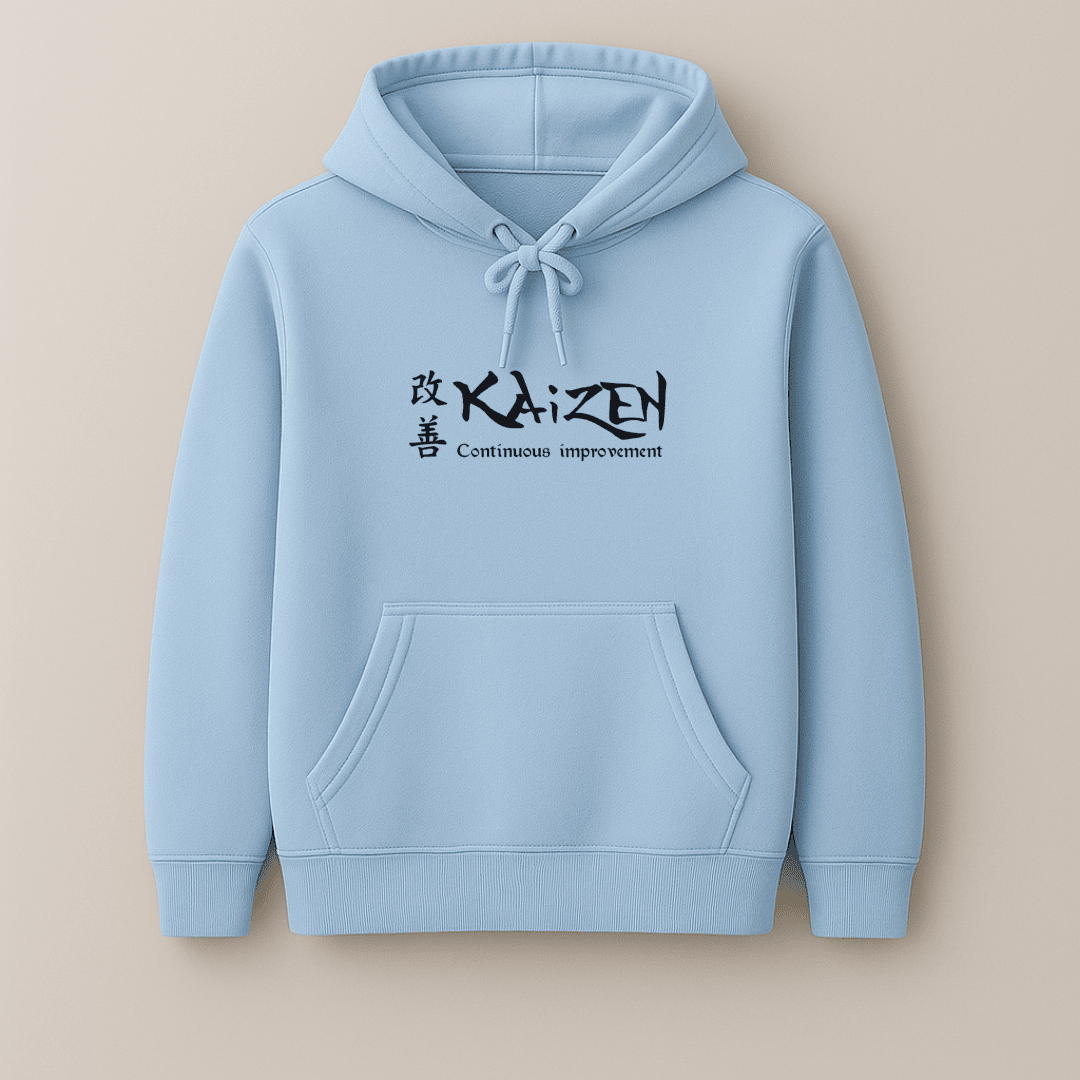 Kaizen Philosophy Hoodie Baby Blue – Words Armor