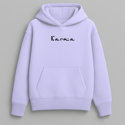 Karma Oversized Hoodie Solid Plain for Men & Women Lavender – Words Armor