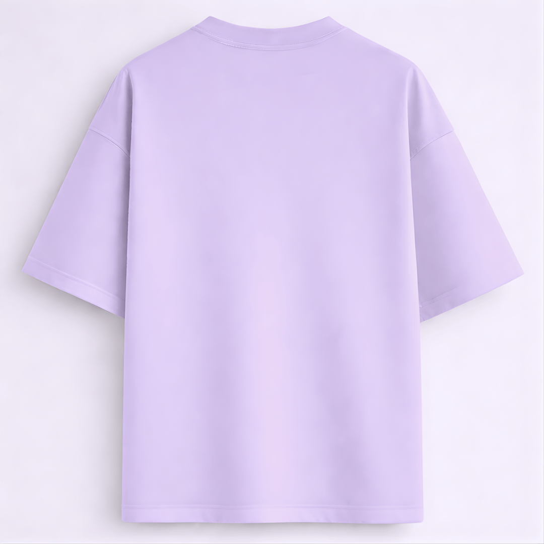 Kindness printed oversized drop shoulder T-shirt lavender colour for men and women Words Armor