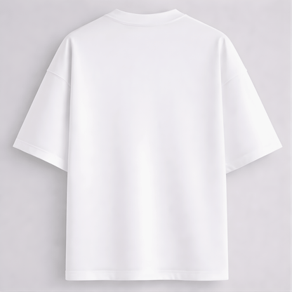 Kindness printed oversized drop shoulder T-shirt white colour for men and women Words Armor