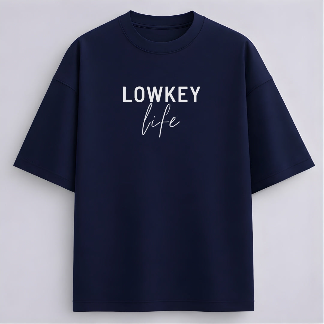 Words Armor Lowkey Life graphic oversized t-shirt for men and women available in black navy maroon purple and olive green