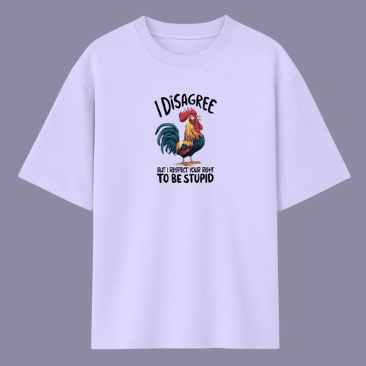 Words Armor meme oversized t-shirt in lavender colour
