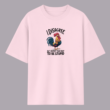 Words Armor meme oversized t-shirt in light pink colour