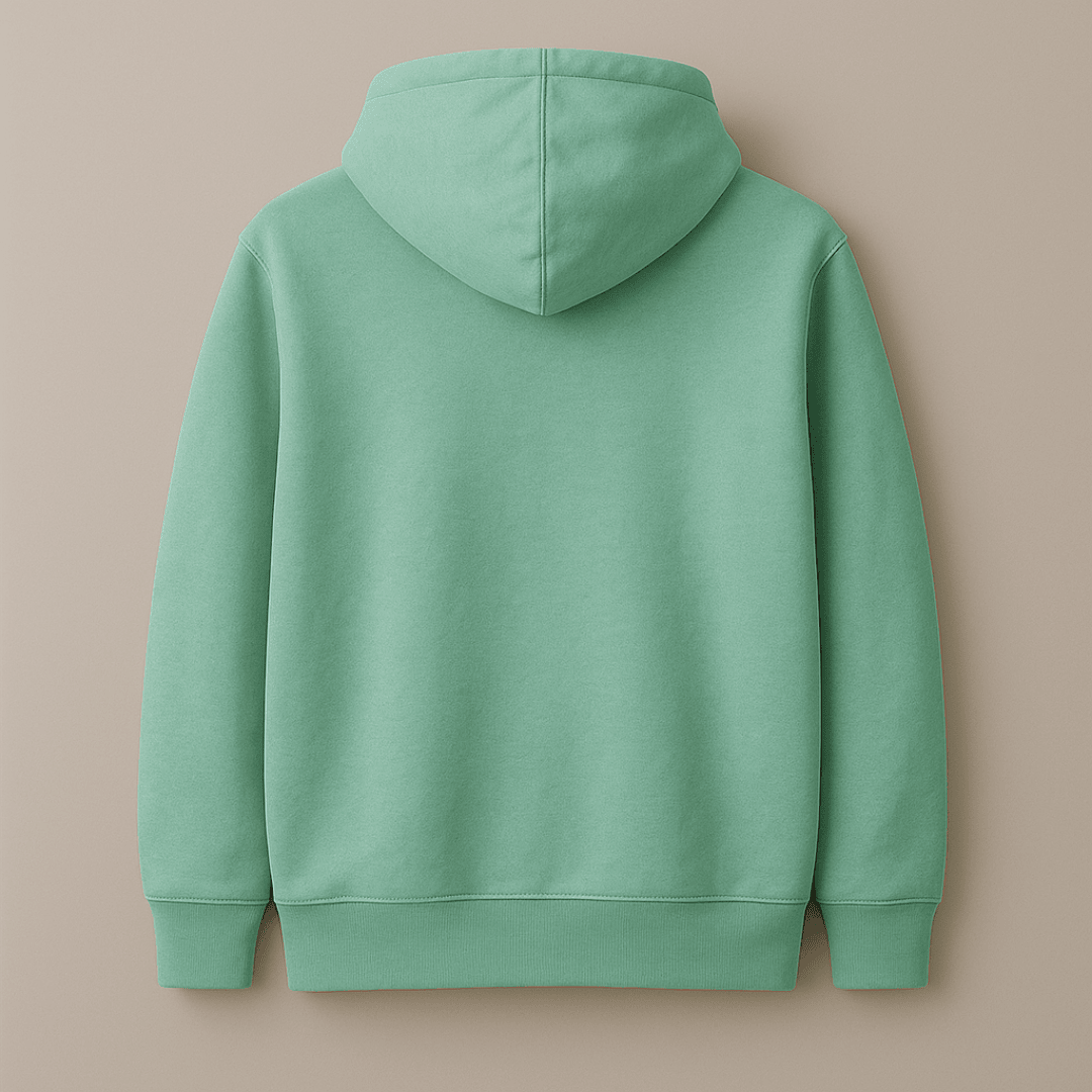 Mint solid plain warm cozy hoodie by Words Armor