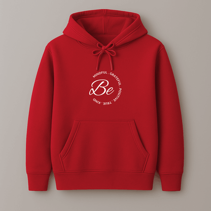 Motivation graphic hoodie in red and royal blue by Words Armor