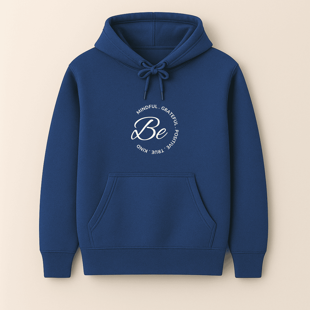 Motivation graphic hoodie in red and royal blue by Words Armor