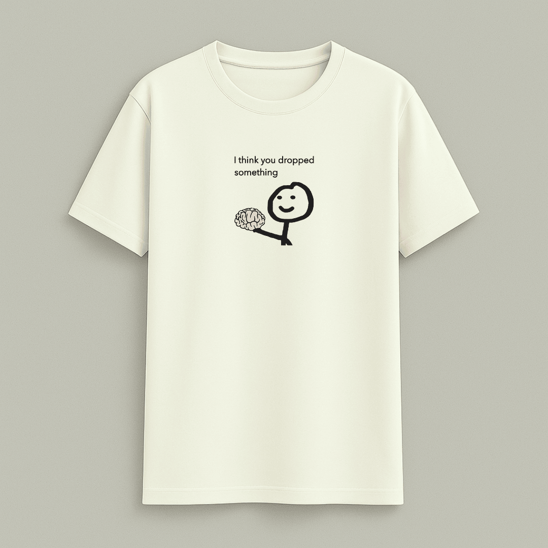 Meme Sarcasm classic half sleeve solid unisex t-shirt in off white by Words Armor, 100% premium cotton, XS to 5XL