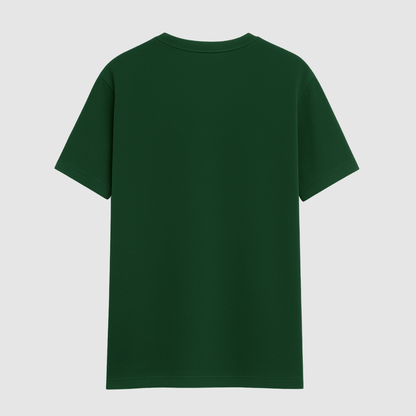 Green t-shirt on a light gray background