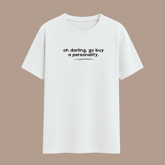 Sarcasm classic unisex half sleeve tshirt white front view - Words Armor