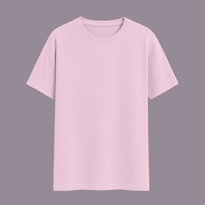 Solid baby pink classic half sleeve t-shirt by Words Armor, premium 100% cotton for men and women.