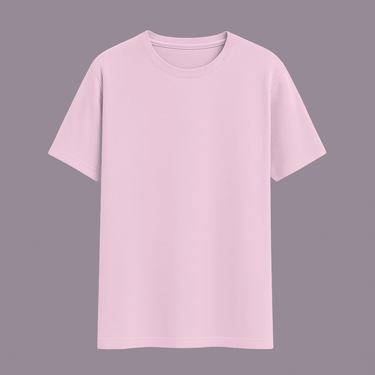 Solid baby pink classic half sleeve t-shirt by Words Armor, premium 100% cotton for men and women.