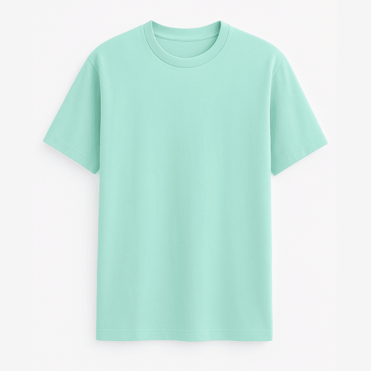Solid mint classic half sleeve t-shirt by Words Armor, premium 100% cotton for men and women.