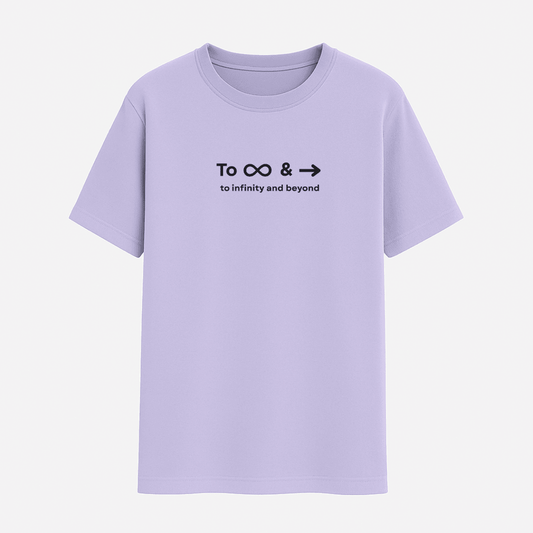 Lavender t-shirt with text design on a white background wordsarmor