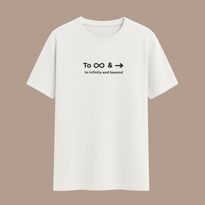 White t-shirt with black text on a beige background wordsarmor