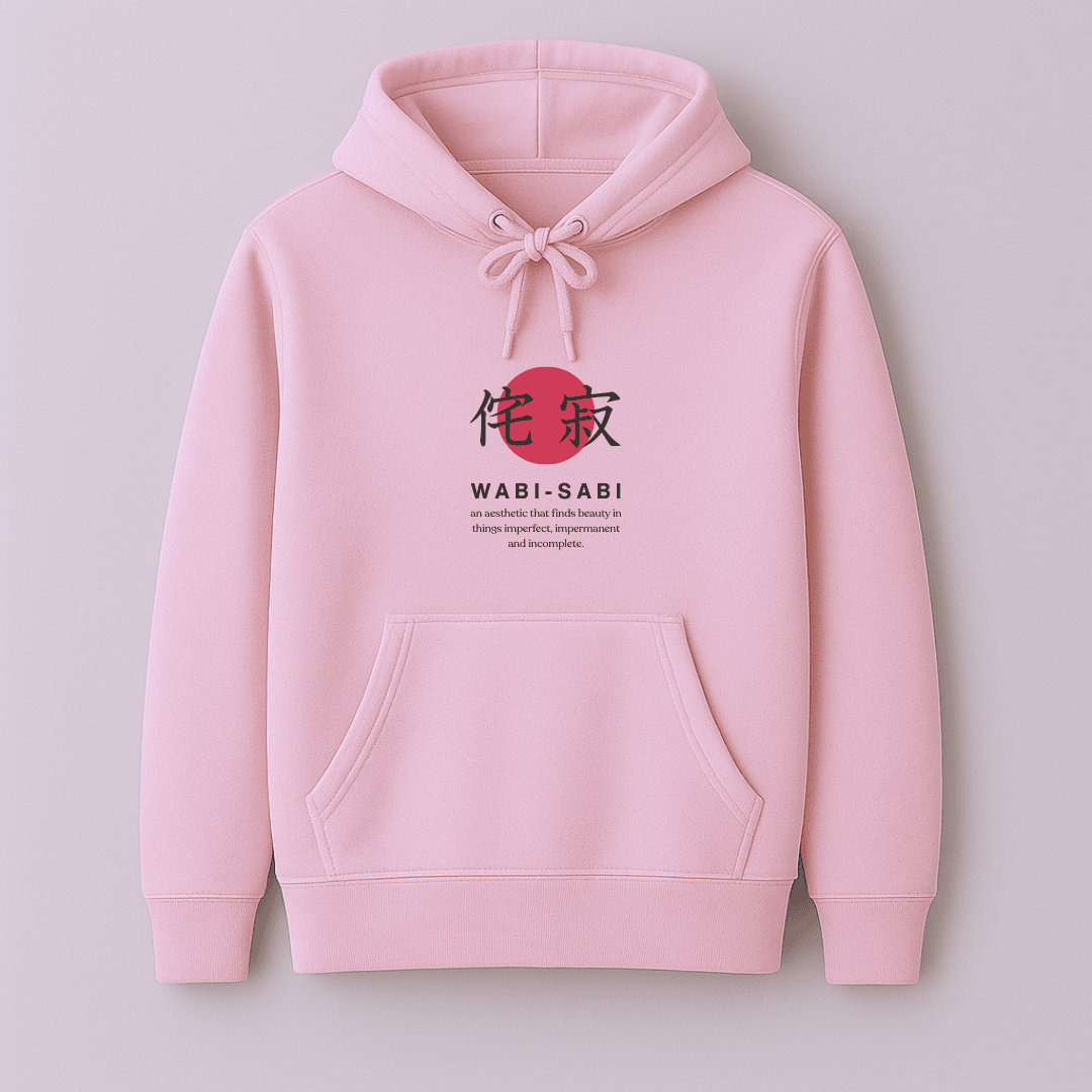 Wabi Sabi quote hoodie for men and women by Words Armor inspired by imperfection and simplicity