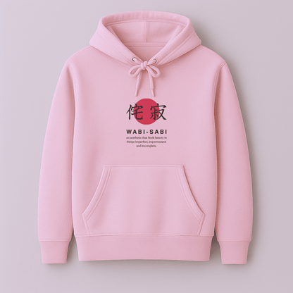 Wabi Sabi quote hoodie for men and women by Words Armor inspired by imperfection and simplicity