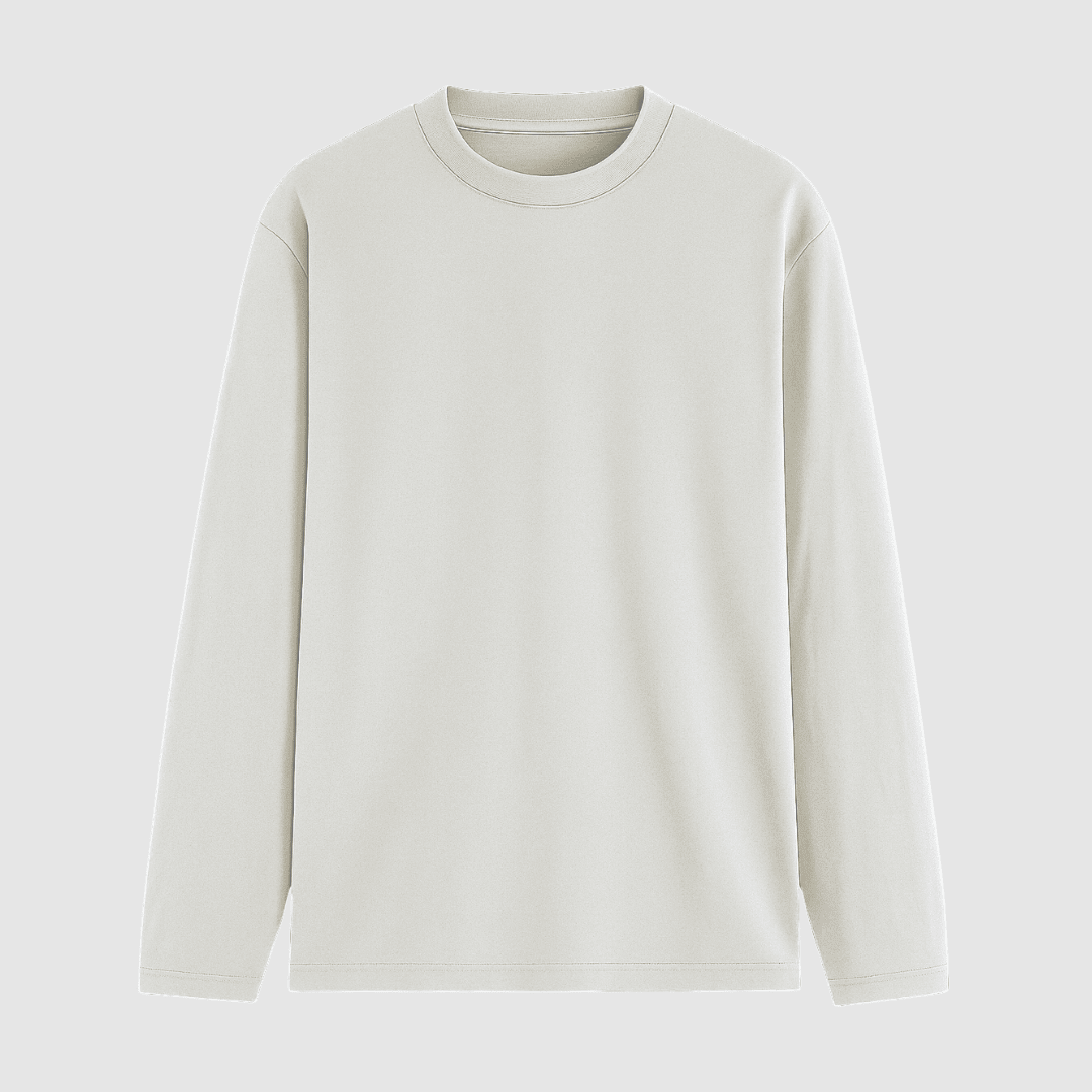 White Solid Full Sleeve T-Shirt Front View - Words Armor