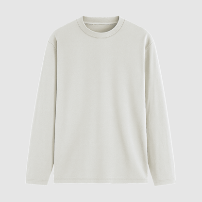White Solid Full Sleeve T-Shirt Front View - Words Armor
