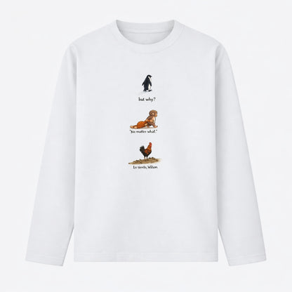 Words Armor white full sleeve T-shirt with 2026 viral meme crossover print main front
