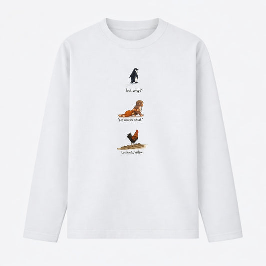 Words Armor white full sleeve T-shirt with 2026 viral meme crossover print main front