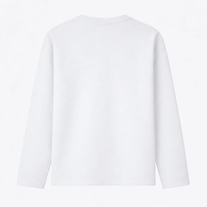 Words Armor white full sleeve T-shirt with 2026 viral meme crossover print back